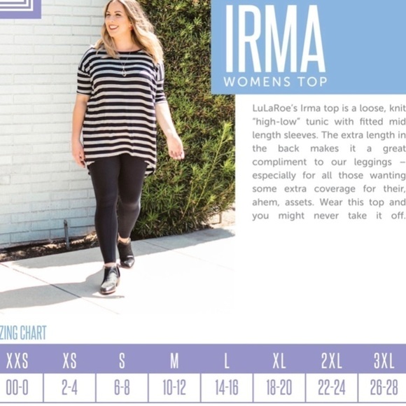 NWT ELEGANT LULAROE IRMA TOP - Picture 2 of 2